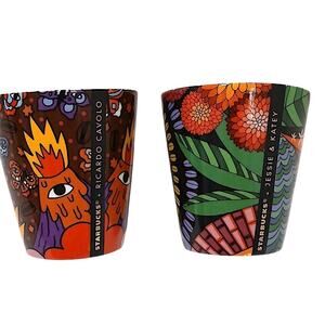 2 Cups Starbucks Espresso Multicolor Tribal Ricardo Cavalo‎ Jessie Katie Collect